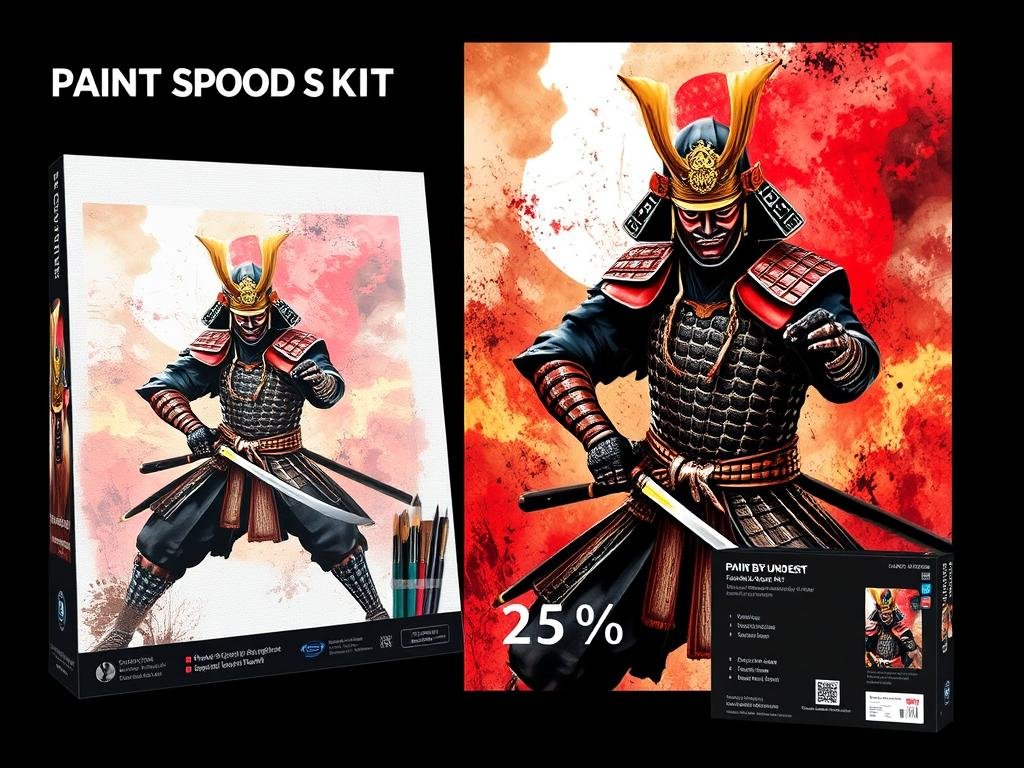 Epic Samurai Warrior Paint by Numbers Kit
