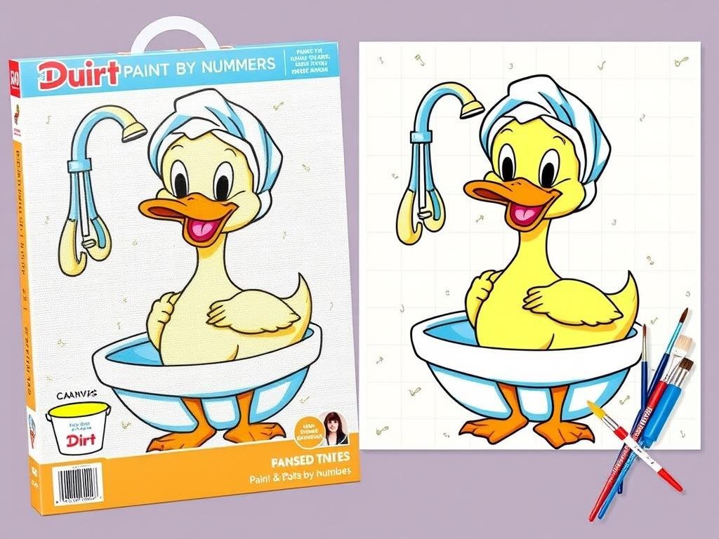 Funny Duck Bathroom Art Kit