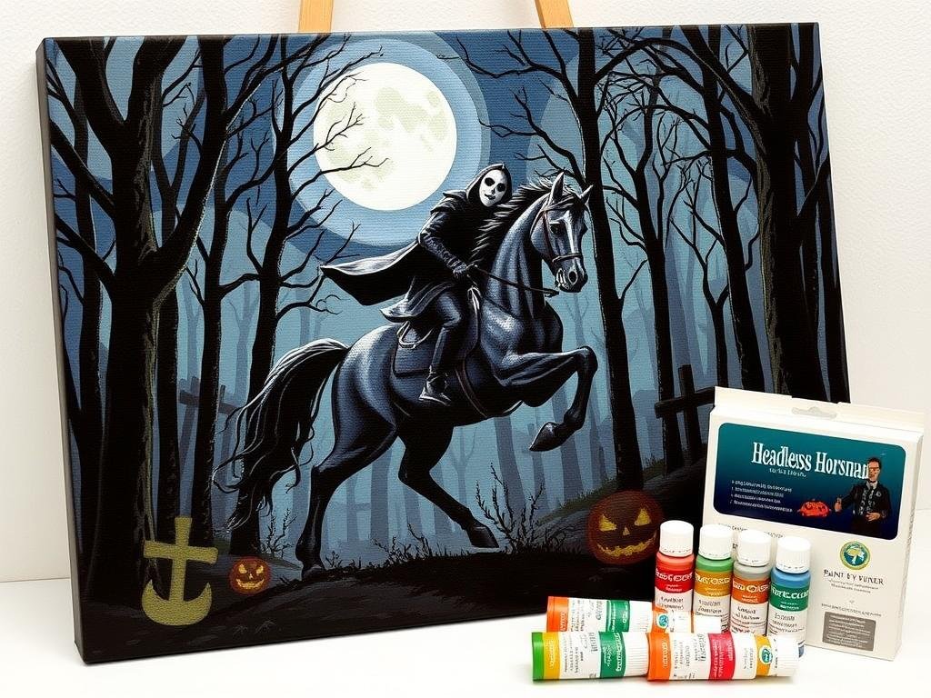 Headless Horseman Halloween Kit showing spooky night scene