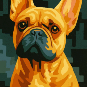 French Bulldog Paint by Numbers Kit – DIY Dog Painting for Adults & Kids – Cute Pet Wall Art