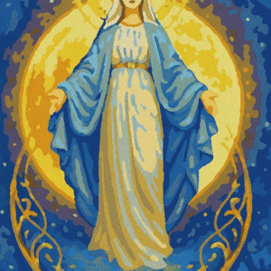 Virgin Mary Paint by Numbers Kit Religious Christian Art DIY Painting for Adults Sacred Decor Spiritual Catholic Gift