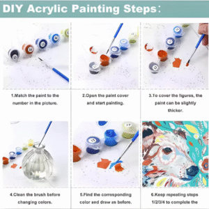 Alternative view of Gothic Floral Skull Paint by Number Kit | Dark Romantic DIY Painting Set | Vintage Flowers & Skulls Canvas Art | Unique Gift for Adults