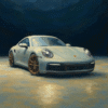 Paint by Number Sports Car Kit – Porsche-Inspired DIY Canvas Painting for Car Enthusiasts