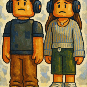 Paint By Number Headphones Couple Pop Art Kit – DIY Modern Portrait Painting For Adults Teen Gift Home Decor