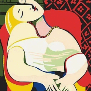 Paint By Number “Dreaming Woman” – Abstract Modern Paint By Numbers For Adults Beginners | Picasso Inspired DIY Art Kit