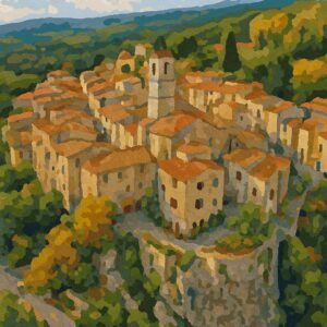 Italian Village Paint by Number Kit | European Landscape DIY Painting Set | Scenic Old Town Canvas Art | Relaxing Creative Gift for Adults