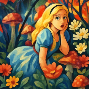 Paint by Number Alice in Wonderland – Fantasy Landscape Kit for Adults & Kids | Choose from 4 Surreal Designs | DIY Fairytale Art