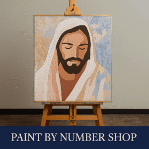 Alternative view of Paint by Number Jesus Kit – Christian Art DIY | Choose from 4 Designs | Faith-Based Painting Set | Religious Gift for Adults & Kids