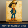 Paint By Number Cowboy Kid – Fun Western Art Kit For Beginners
