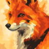 Paint By Number Majestic Fox – Woodland Animal DIY Painting Kit For Adults Beginners